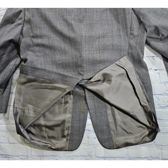 RALPH Ralph Lauren Blazer Jacket Sport Coat Gray Plaid Wool Cashmere MENS SZ 44L - Picture 9 of 12